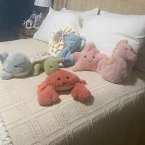 Set of Plush Sea Animal Toys